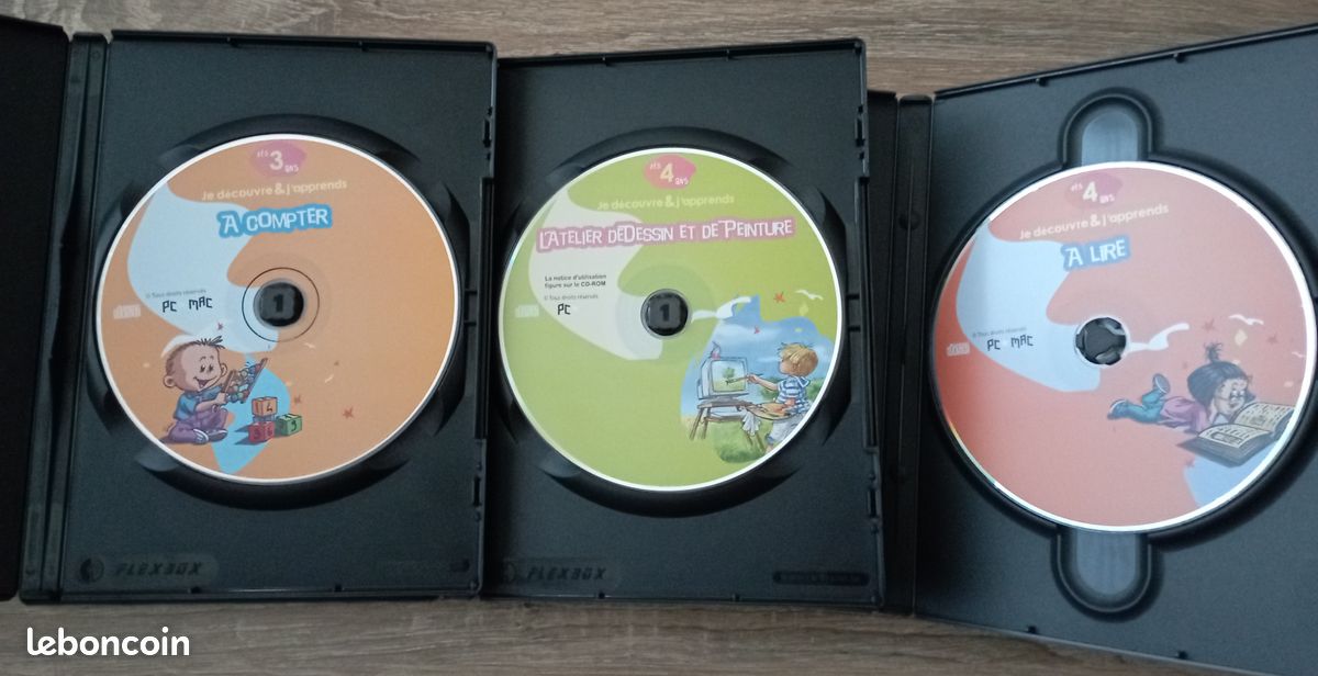 Coffret 3 Cd-rom Je découvre et j'apprends à compter, l'atelier de dessin et de peinture, à lire (image 5)