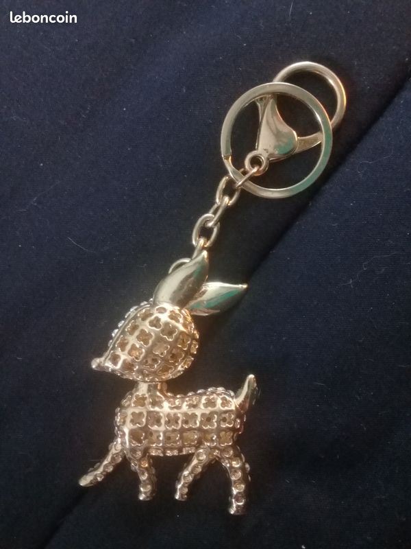 Grand porte clefs biche strass (image 2)