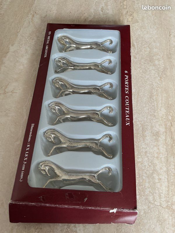 6 porte-couteaux Metal argenté (image 1)