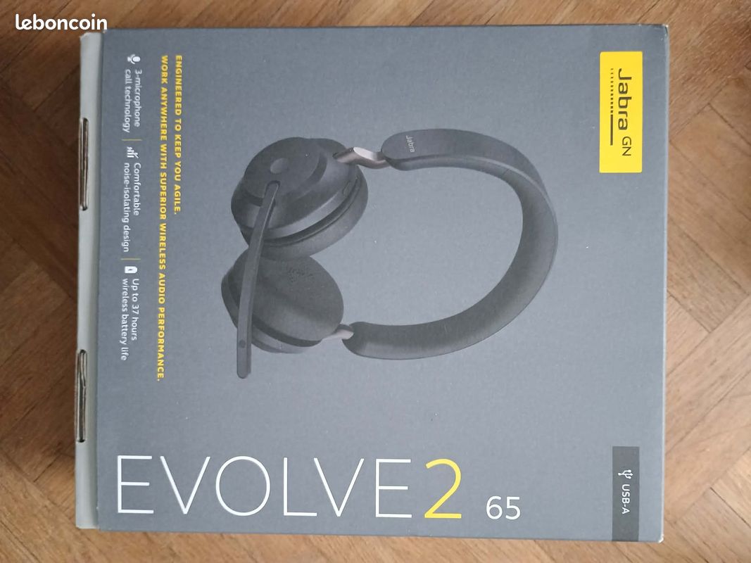 Jabra Evolve2 65 Flex Link380a MS Stereo - Micro-casque stéréo sans fil