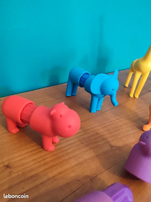 Lot De 24 Aimants Animaux En Silicone 3D Pour Frigo - Jouets éducatifs Et Décoratifs Pour Enfants Dès 3 Ans