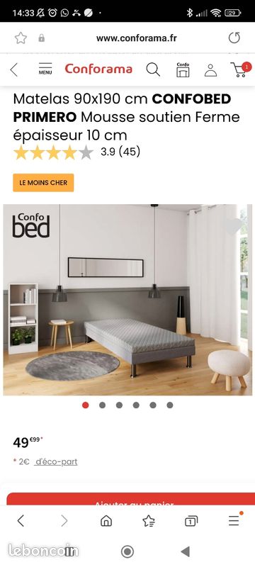 Matelas 1 place neuf (image 3)
