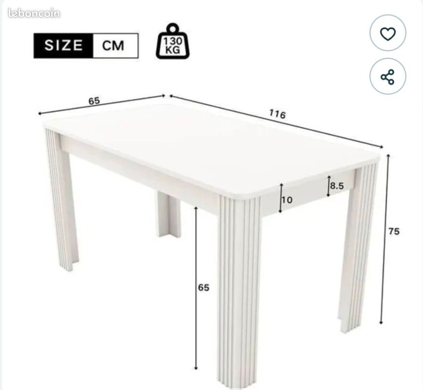 Table design avec 6 chaises (image 3)