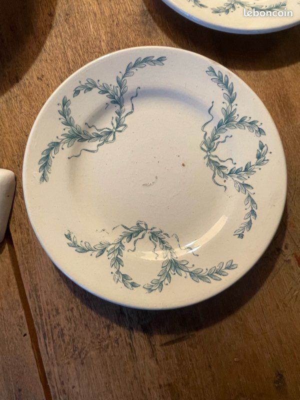Dinette Gien - Plat ovale en terre de fer, service "Paysages&quot