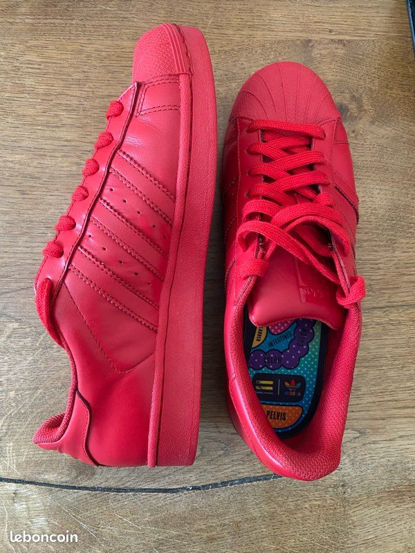 Superstar Mens Adidas Superstar Pharrell Supercolor Red Kids Boys