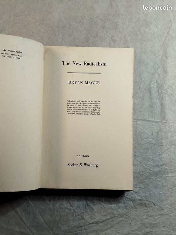 The New Radicalism ( Bryan Magee ) / Secker & Warburg / 1962 (image 4)