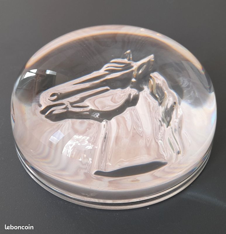 Presse papier cristal d'Arques cheval (image 1)