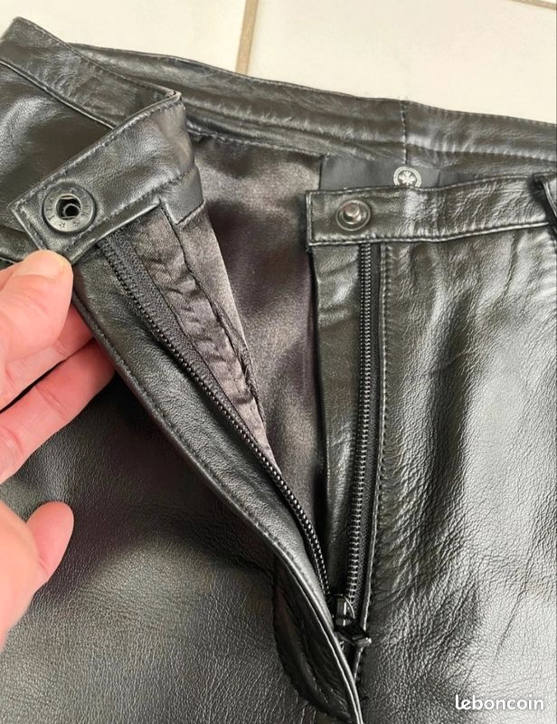Pantalon Femme En Cuir D’agneau Ventcouvert - Taille M (38FR) - Occasion Très Bon état