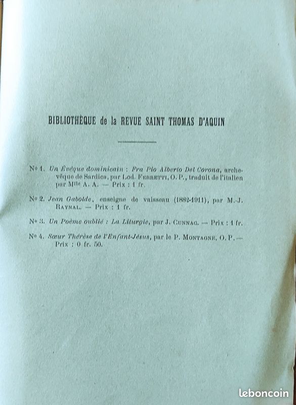 Sainte Thérèse De L'enfant-Jésus Par P. Montagne, O. P. - Revue St-Thomas D'aquin - 1913 (image 4)