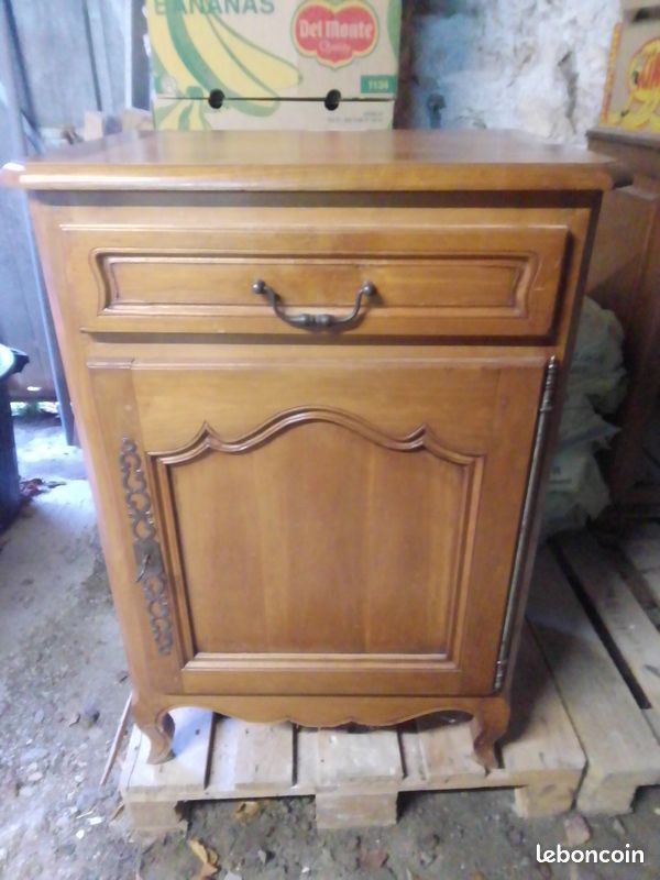 Meuble merisier 1 porte et un tiroir (image 1)