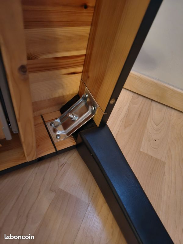 Bureau en pin massif – style classique chic, pieds galbés (image 5)