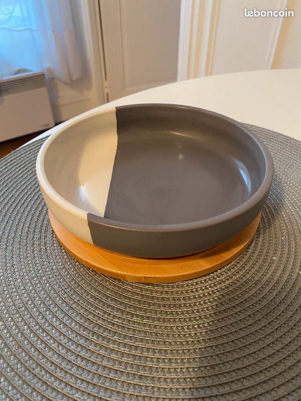 Vide poche gris et blanc (image 1)