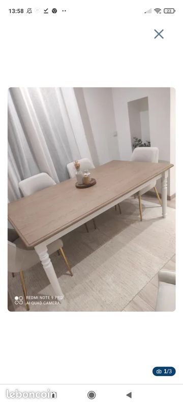 Table cottage en bois neuf (image 1)
