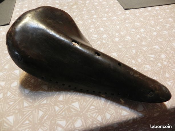 Selle Vélo Ancien White Star - Années 1920/1930 - Cuir Vintage