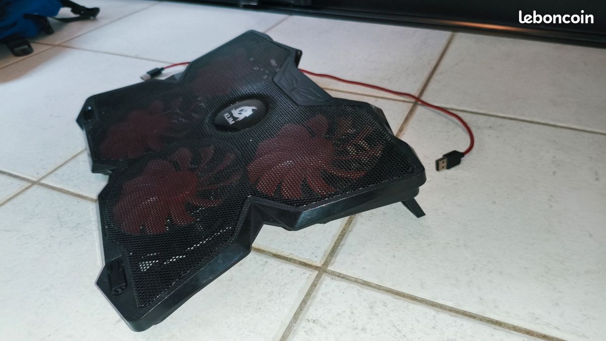 💻⚡ Rehausseur PC Gaming KLIM – 4 Ventilateurs LED Rouges – État Neuf (image 3)