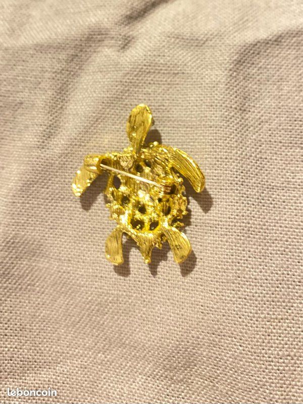 Petite tortue vintage colorée mexicaine faite à la main broche