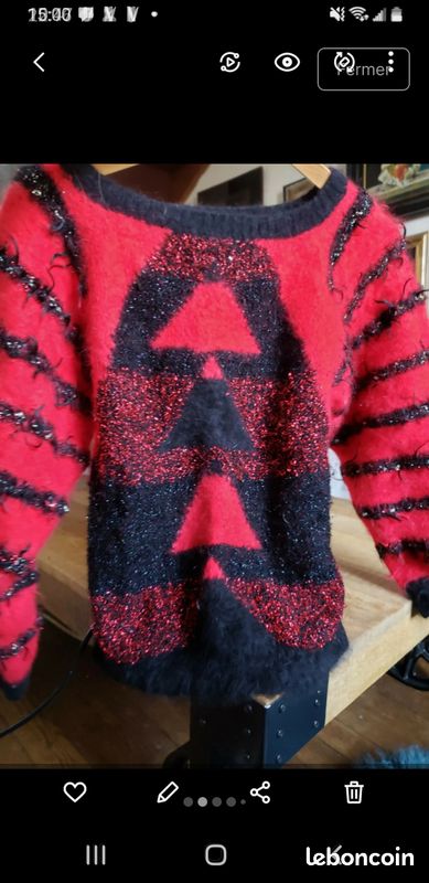 Pull 100% angora fait main taille 36 laine anny blatt (image 1)