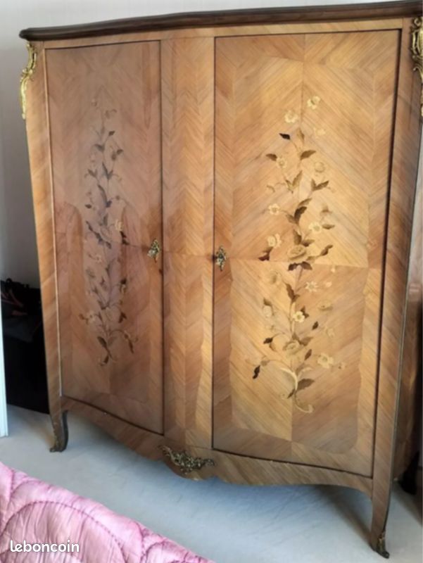 Armoire louis xv bois de rose (image 1)