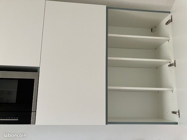 Meuble de Cuisine Haut MOBALPA – Blanc vernis mat - NEUF (image 1)
