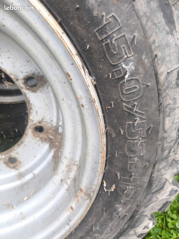 Paire de roues remorque agricole 15.0 55 17 (image 3)