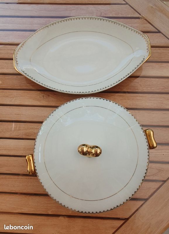 Soupière et plat en porcelaine de Limoges (image 1)