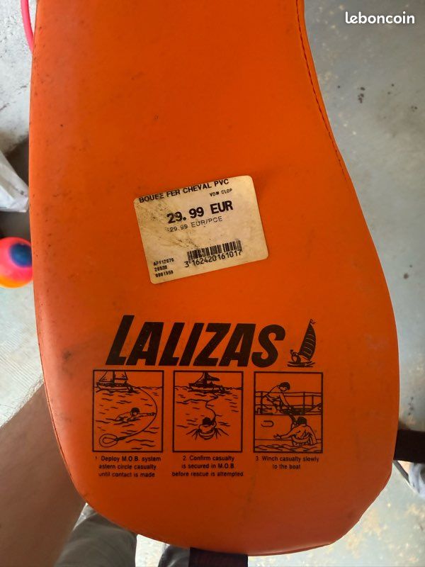 Bouée Fer à Cheval Lalizas Quick RD 145N Blanche - Sécurité Nautique