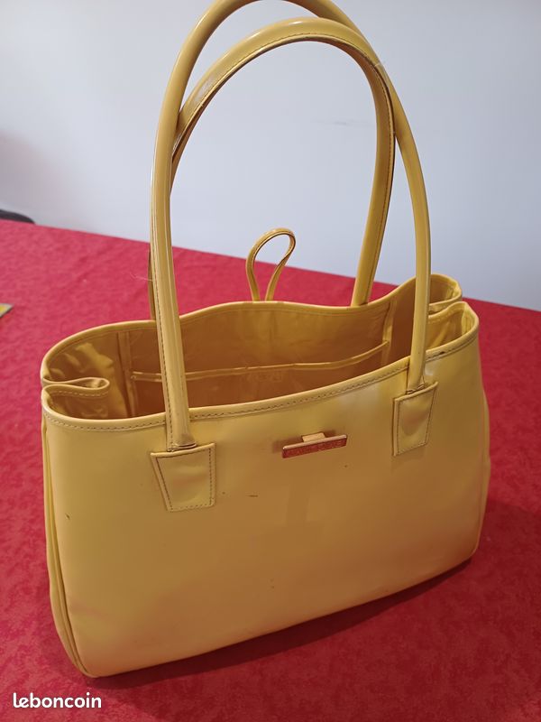 Sac à main jaune, grand sac cabas LANCOME (image 1)
