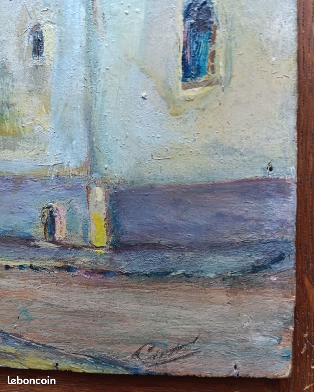 Tableau ancien huile Cietria (image 2)