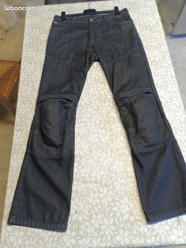 Pantalon Moto Jeans noir VANUCCI (image 1)