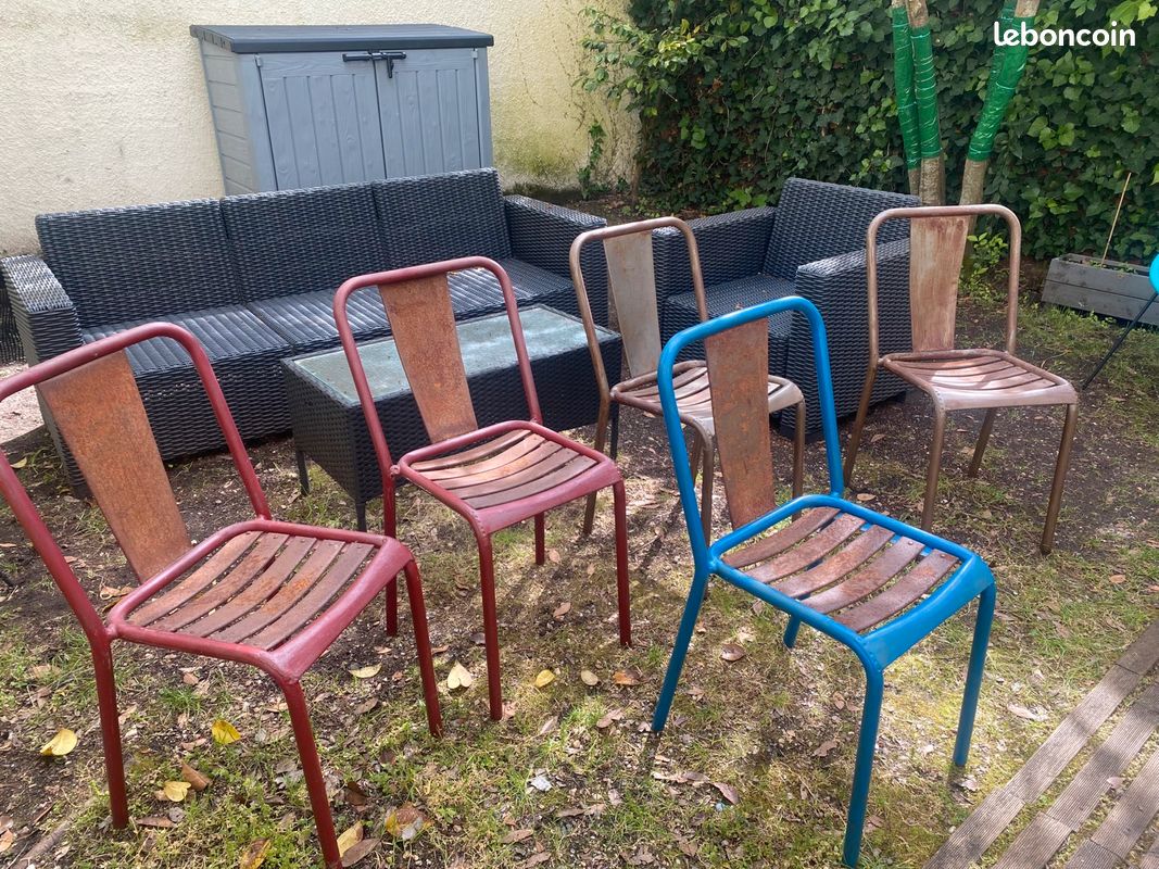 5 Chaises tolix T4 originales (image 2)