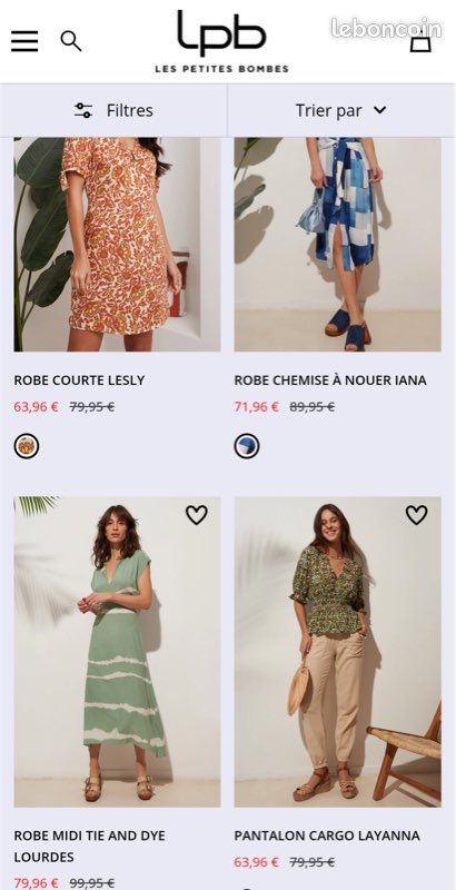 Robe grise à fleurs rouges Les petites bombes authentique taille M