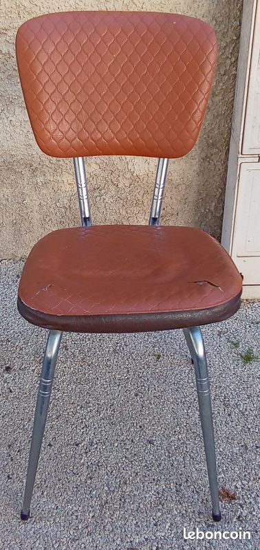 3 chaises vintage en simili-cuir (image 4)