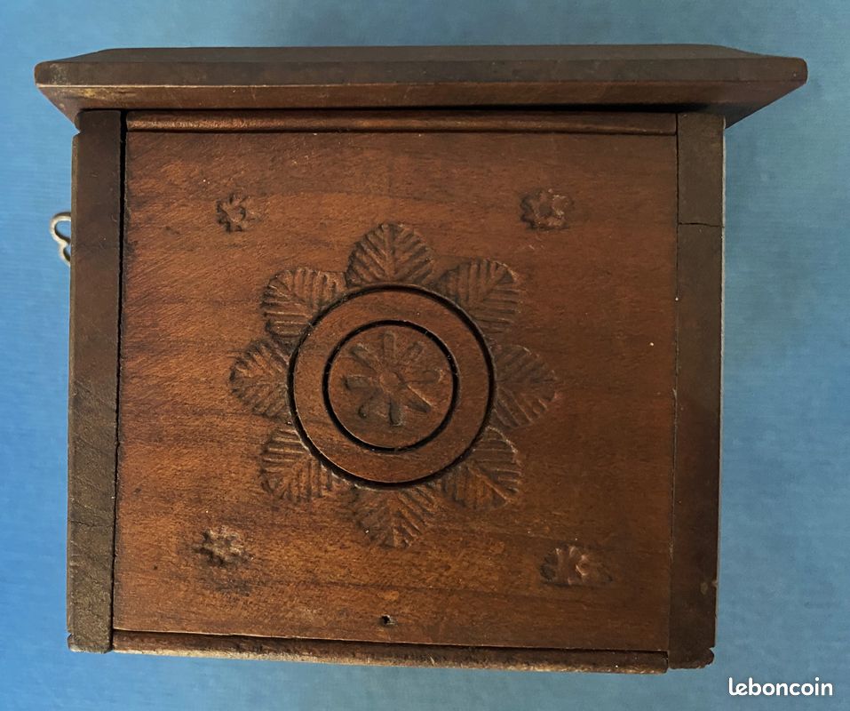 Tirelire Coffre Au Trésor En Bois Vintage Avec Clé - 14,5x10x9,5cm - Neuf