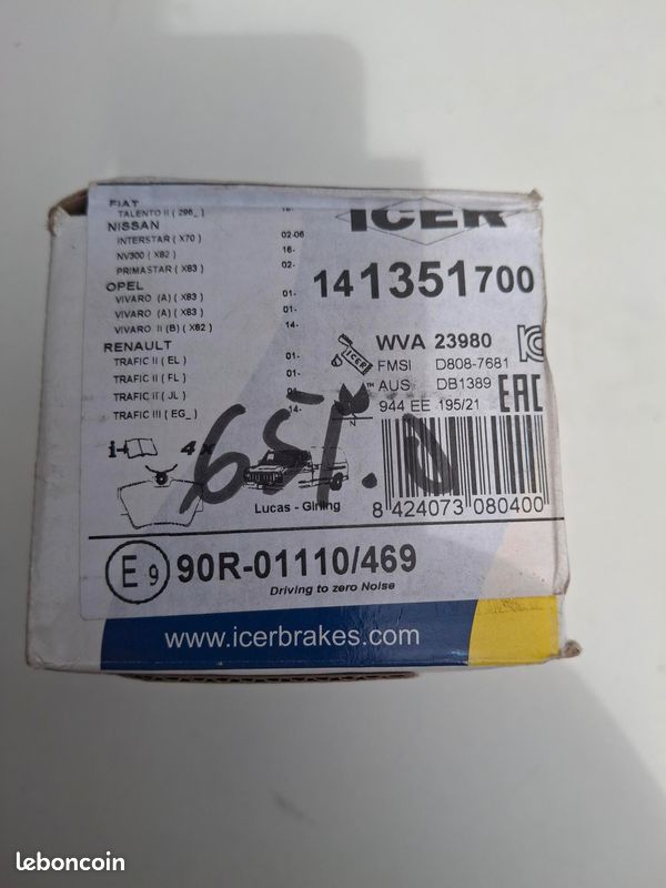 Paire Disques De Frein Avant Ventilés 296 Mm – Compatible Fiat Talento, Nissan NV300, Opel Vivaro B, Renault Trafic III