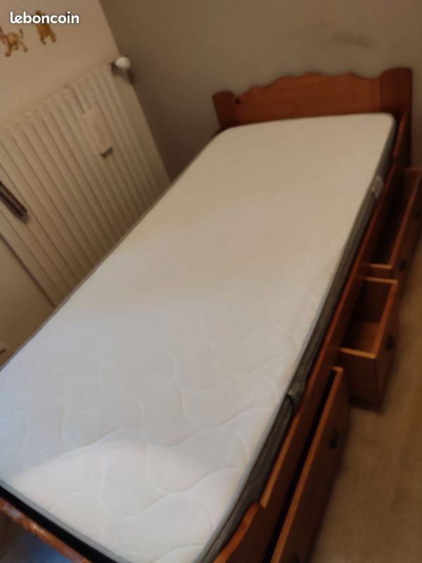 Lit 1 personne Gauthier + sommier (image 6)