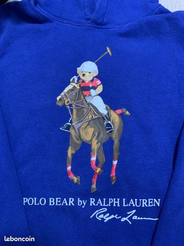 Polo Bear Sweat A Capuche Ralph Lauren Bleu Marine Pull à