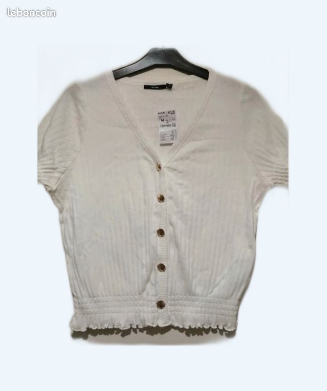 Beau tee shirt Kiabi blanc écru. Taille M (image 1)