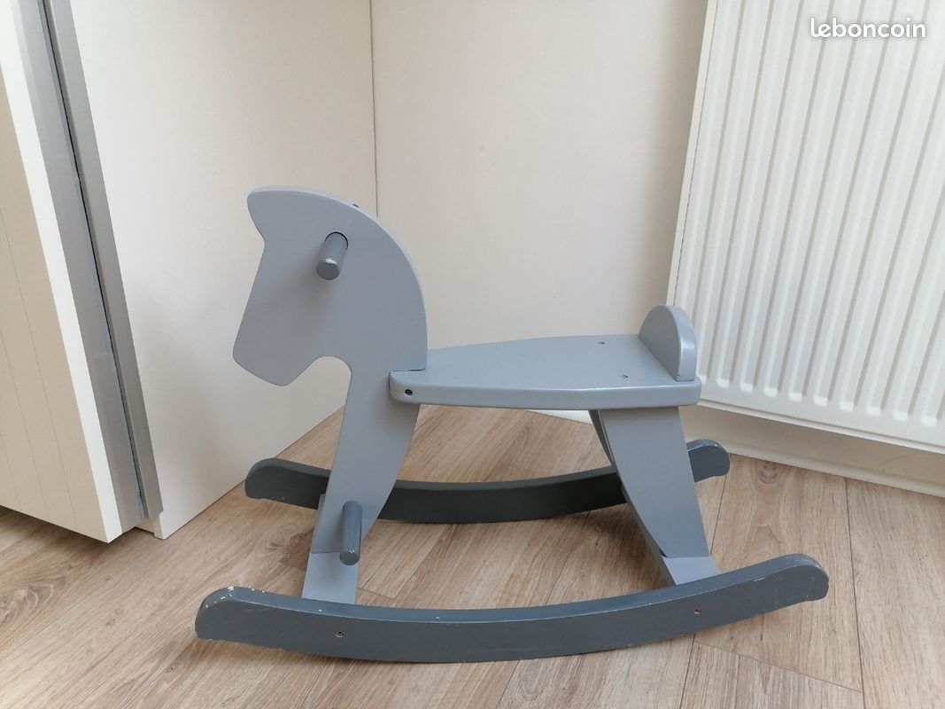 Cheval à Bascule En Bois CYRILLUS - Pour Enfants 2-4 Ans - Occasion En Bon état - Décoration