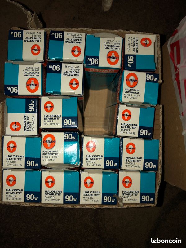 Lot ampoule 90w 12v halostar starlite osram halogene neuve gy6,35 (image 3)