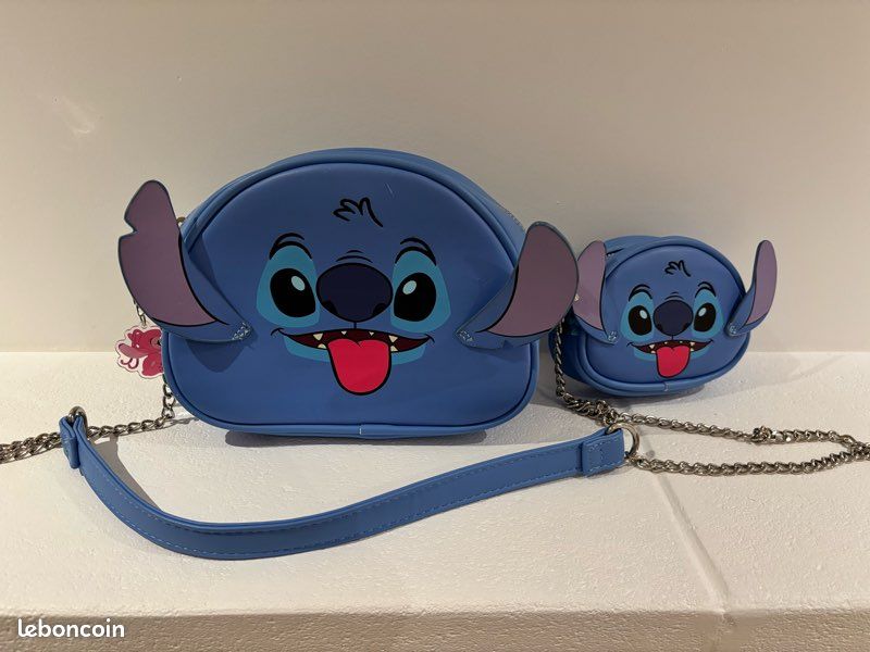 Disney officiel sac à main Stitch et son porte monnaie (image 1)