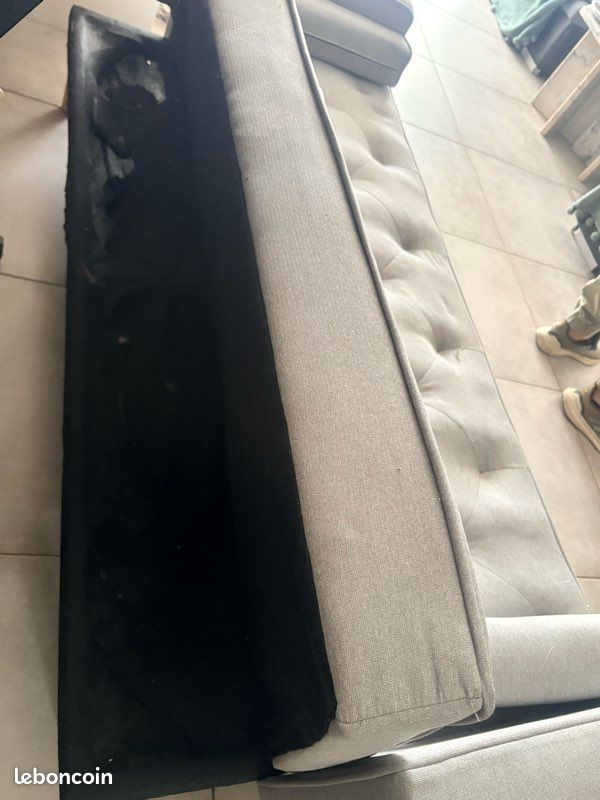 Canapé lit enfant gris 2m de longueur par 1m de largeur déplié (image 7)