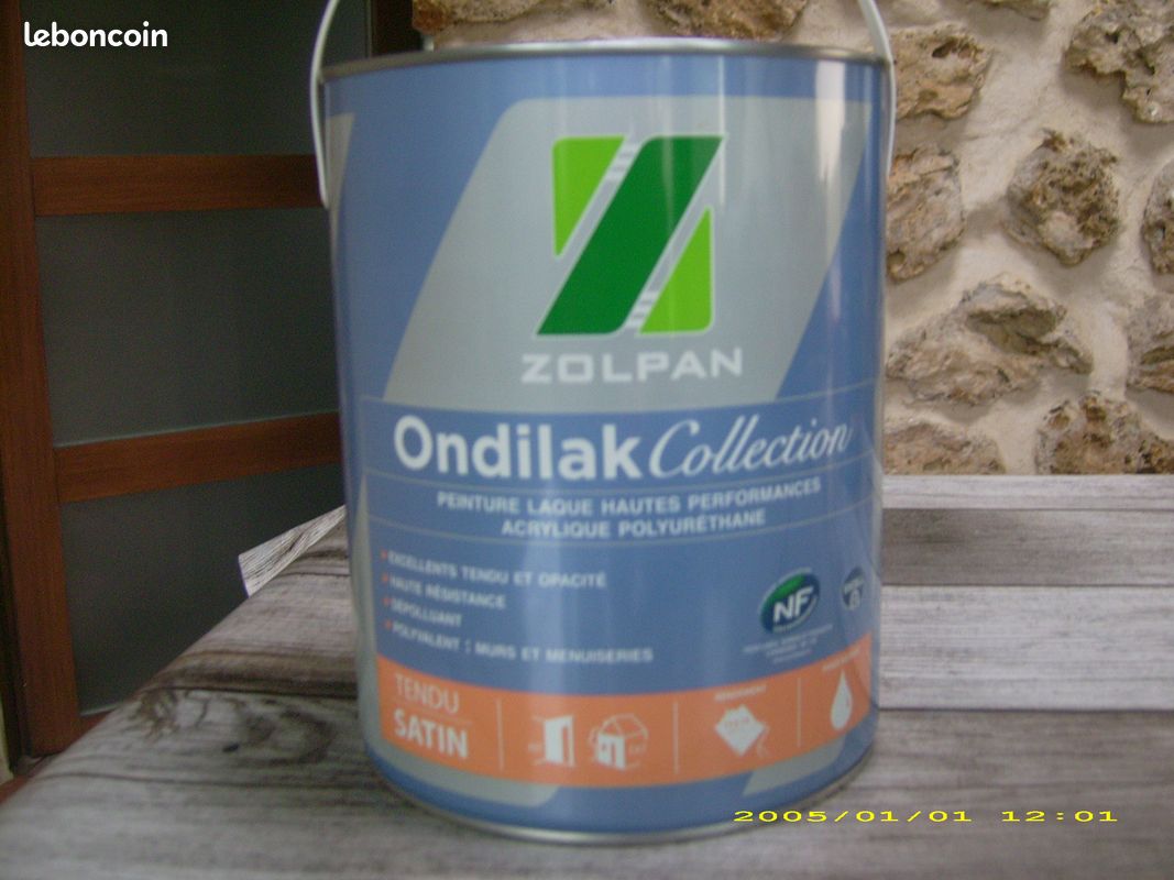Laque Mate Zolpan Ondilak Collection – Blanc, 3 Litres, Haute Performance, Neuf