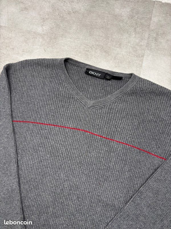 Sweat à Capuche Homme DKNY Sport – Gris, Manches Courtes, Taille S, Coton Stretch