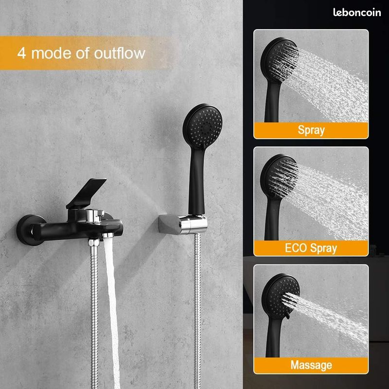 IBERGRIF M13004B Praga, Mitigeur de Bain-Douche, Robinet de Baignoire avec (image 4)