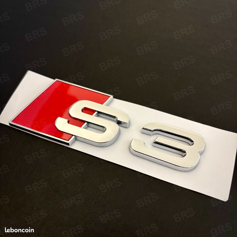 Badge Audi S3 8L 8P 8V A3 Chrome 10,5 X 3,7cm emblème Monogramme Neuf (image 2)