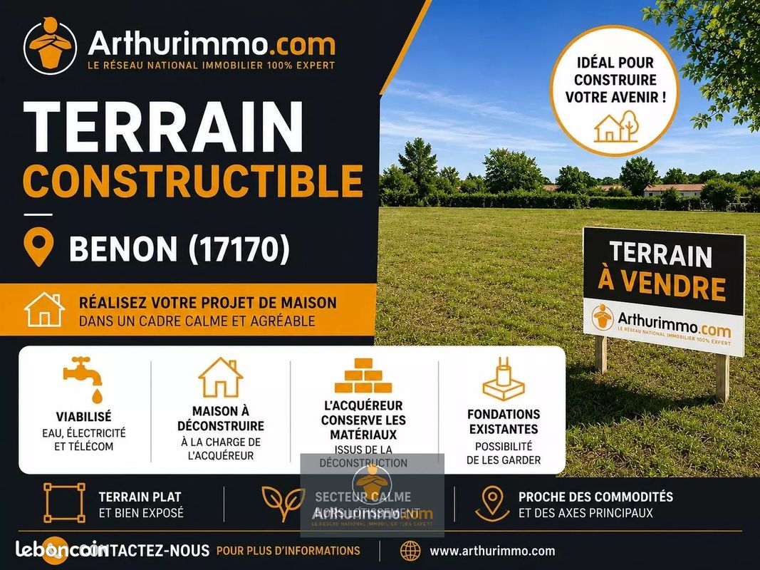 Terrain 671 m² · à Benon · 671 m² · 86 000 €