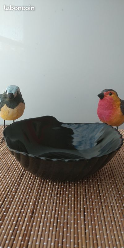 Coupelle forme coquillage en verre noir Arcoroc (image 1)