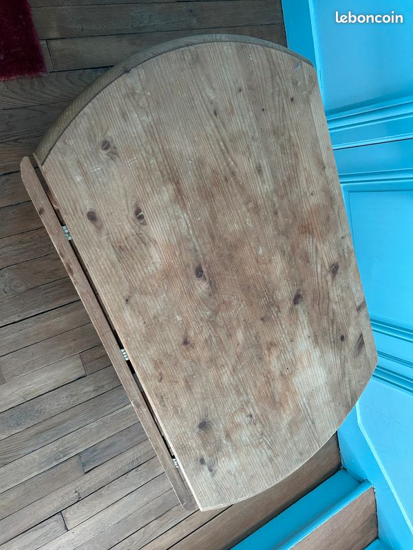 Table basse ronde en bois (marque Interior) 100 cm de diamètre et 47,5 cm de hauteur (image 3)