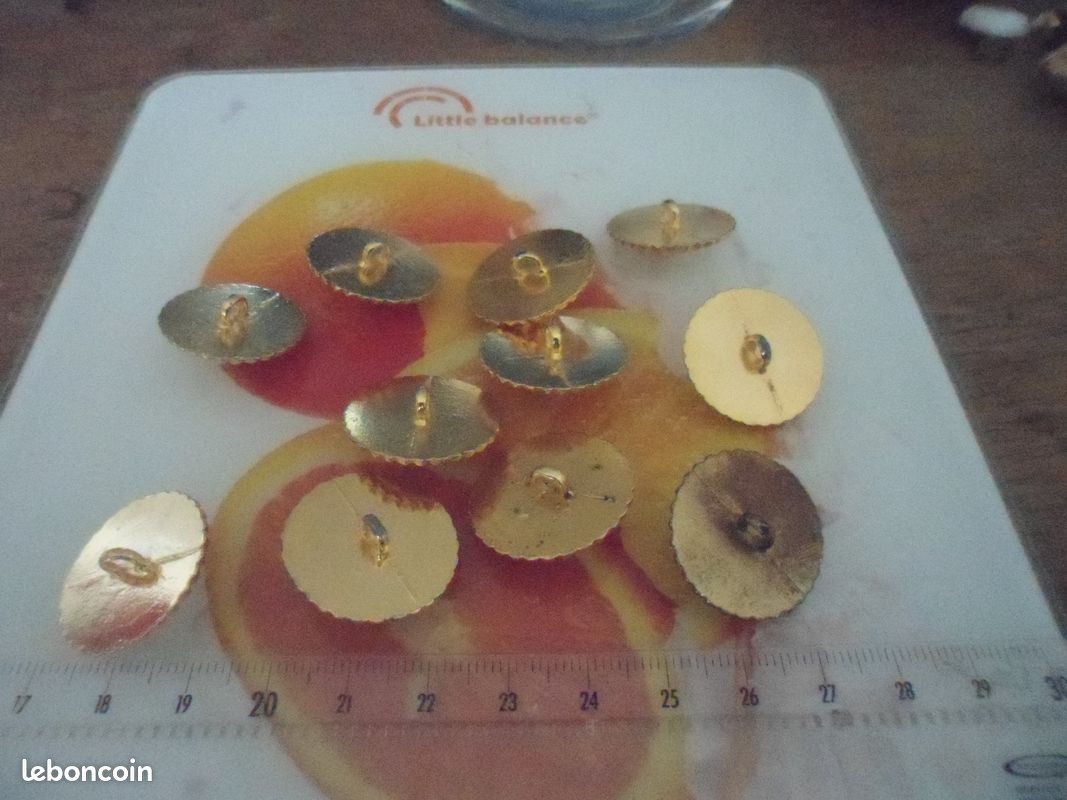 Boutons x 11 dorées tête de Lion (image 2)