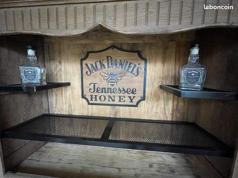Bar Mural Rétro L'ATELIER DU CASTOR – Bois Marron, 55cm